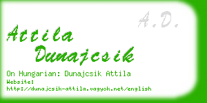 attila dunajcsik business card